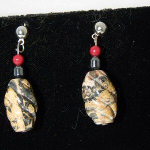 Turtella Jasper Silver Earrings Jewelry Bx56